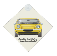 Lotus Europa Special 1971-75 Car Window Hanging Sign